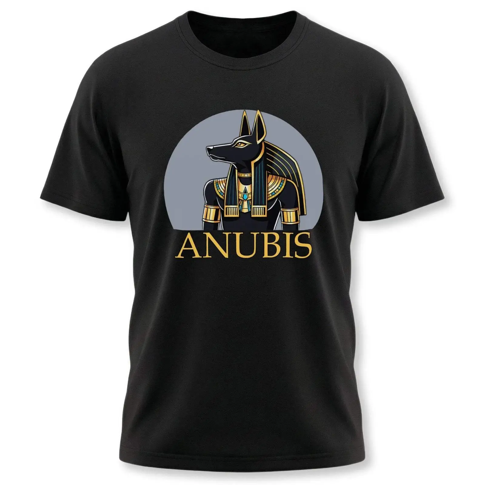 Men Fashion Egypt - Koszulka Anubis Egipski Bóg z Tekstem