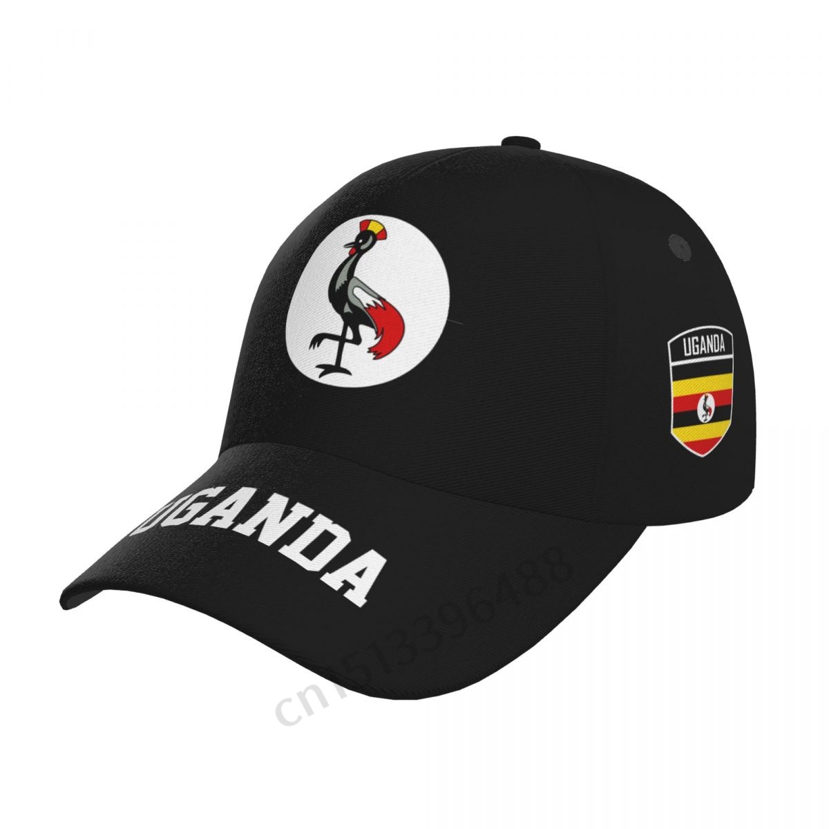 Men Fashion Uganda - 2025 Uganda Flaga 3D Czapki piłkarskie