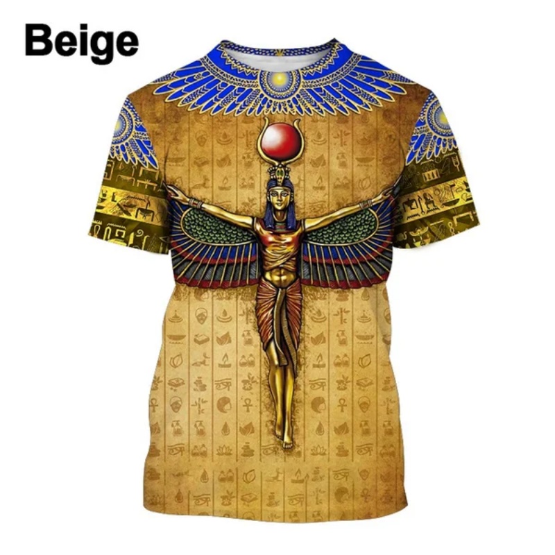Men Fashion Egypt - Koszulka z nadrukiem 3D Faraon Anubis