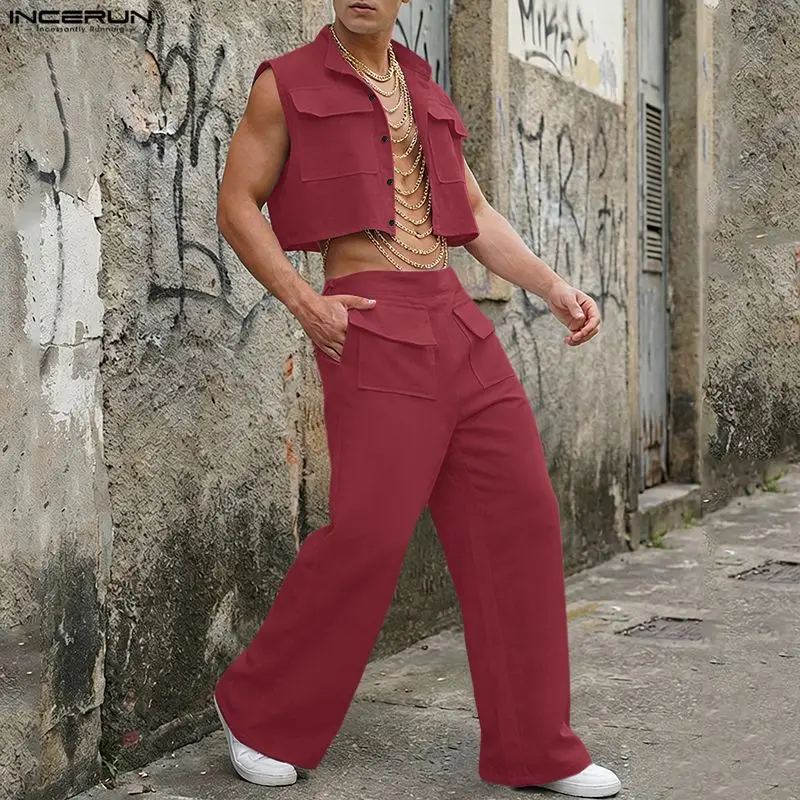 Men'S Fashion Usa - INCERUN Męskie Komplety Bez Rękawów: Krótkie