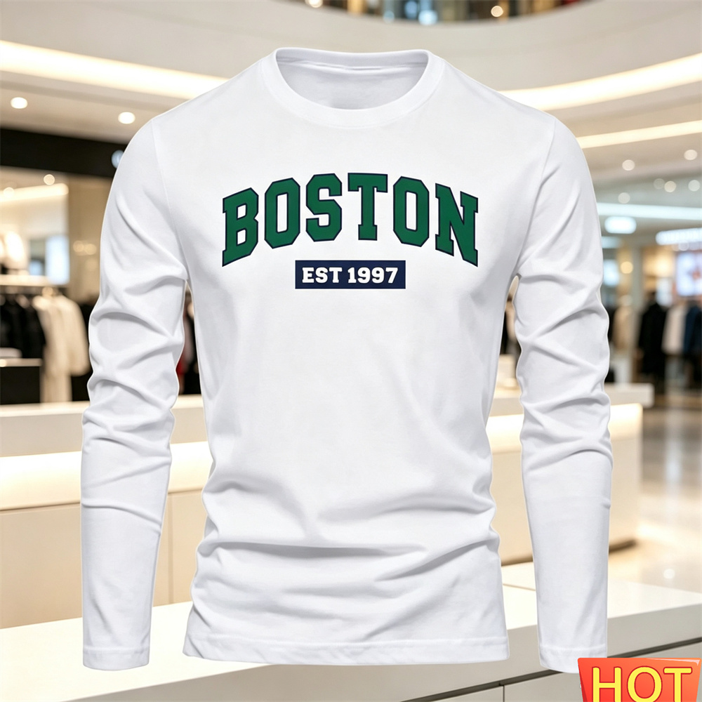 Men'S Fashion Usa - Męska koszulka z długim rękawem na