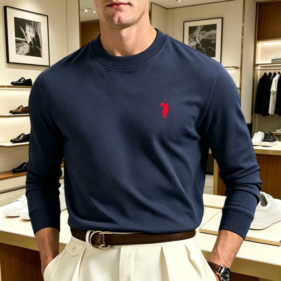 Men'S Winter Fashion - Miękka bawełniana koszulka męska z długim