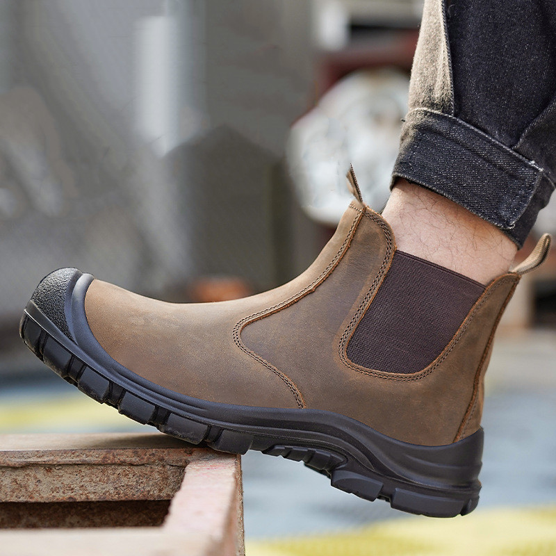 Fashion Men'S Boots - Męskie buty robocze z metalowym podnoskiem