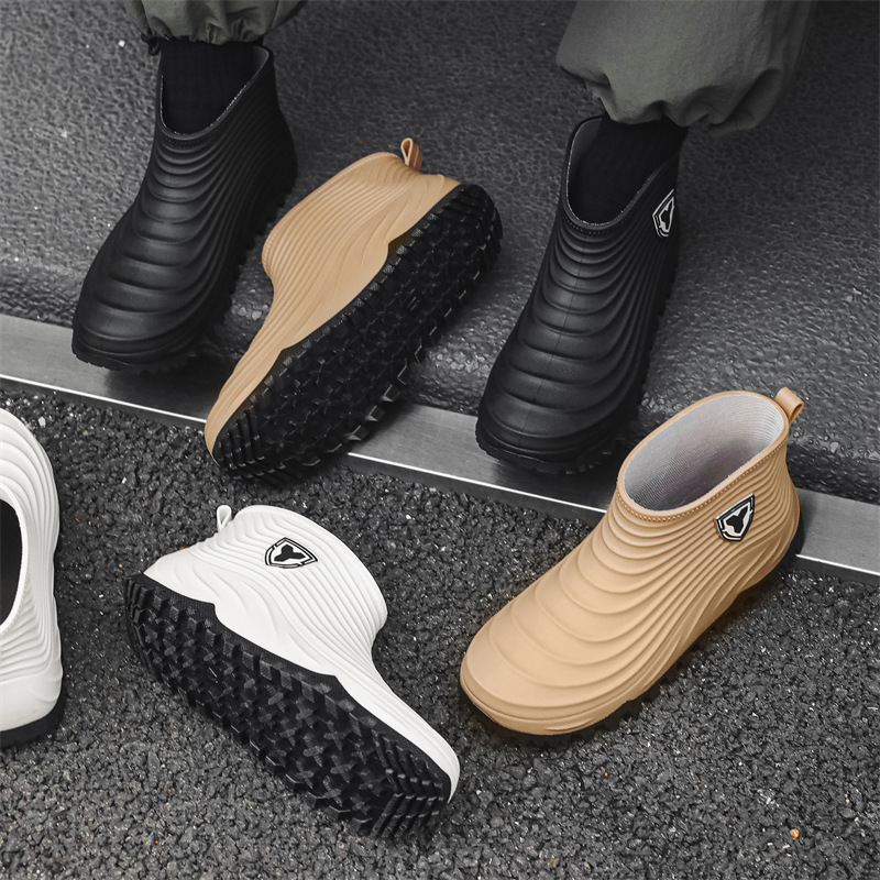 Mens Fashion Zapatos - Męskie buty przeciwdeszczowe, modne, wodoodporne, antypoślizgowe,