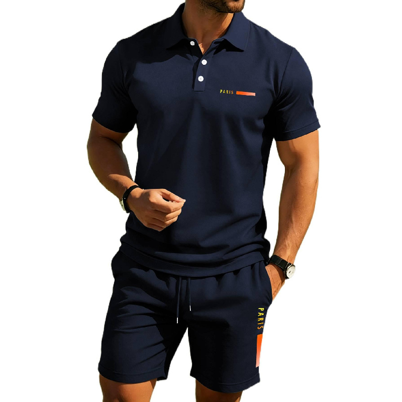 Paris Fashion Men - PARIS Męska koszulka polo z nadrukiem,