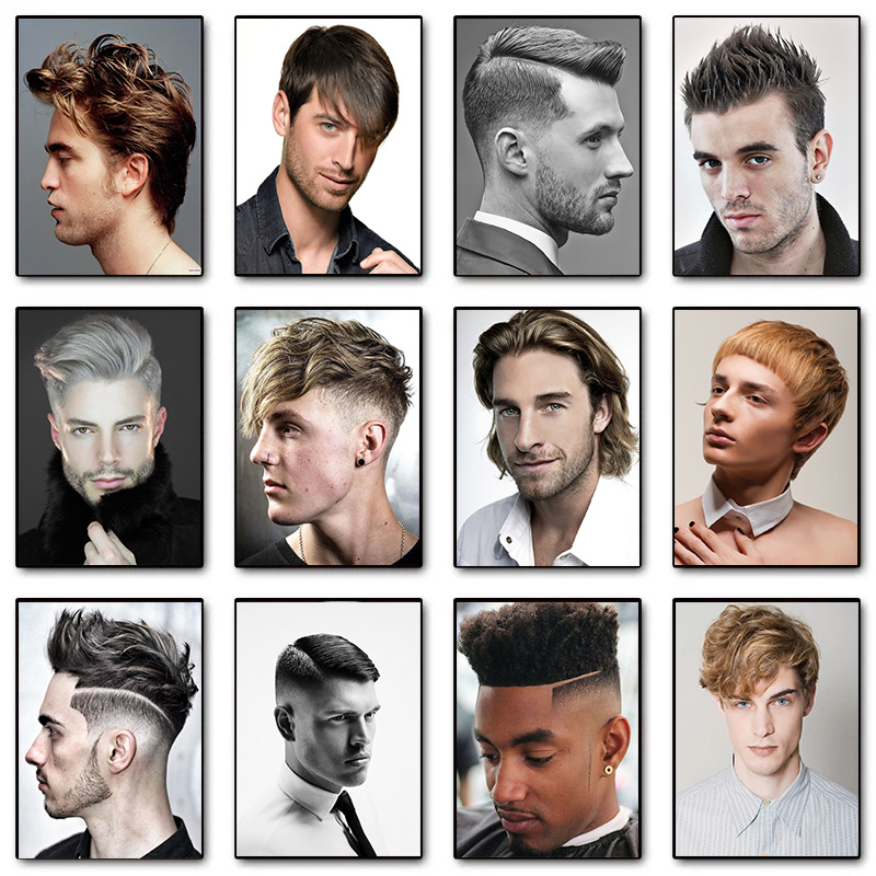 Men Fashion Hair Style - Modelka męska stylizacja włosów na płótnie