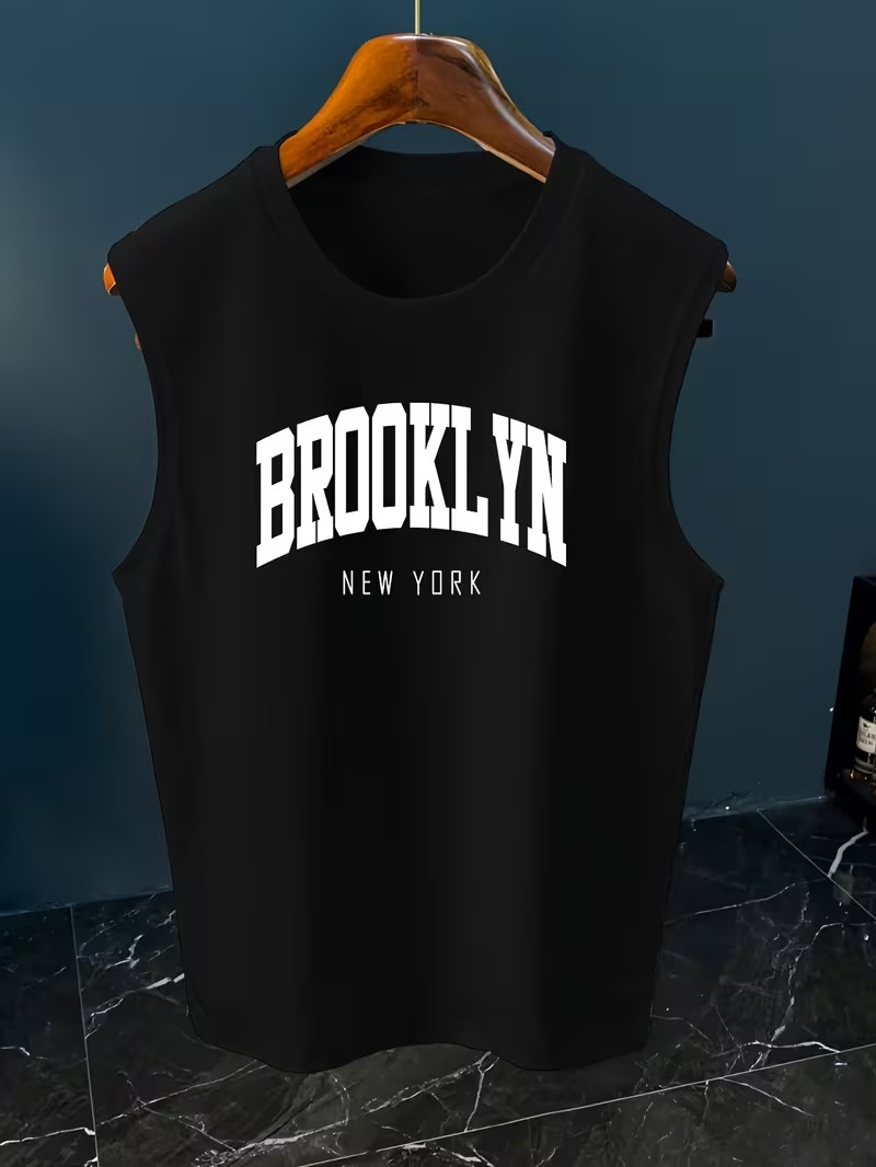 Paris Fashion Men - Męski minimalistyczny tank top bez rękawów