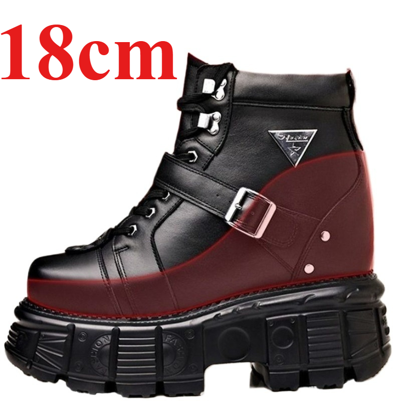 Fashion Men'S Boots - Męskie buty motocyklowe ze skóry naturalnej,