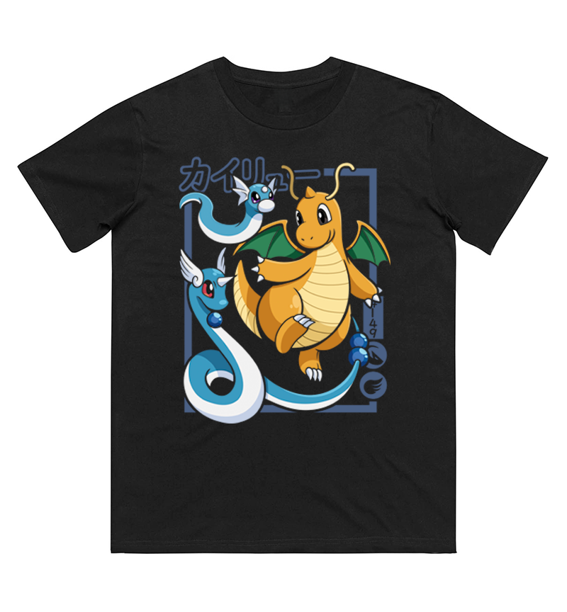 Men'S Fashion Evolution - Koszulka z nadrukiem Pokémon Dratini Evolution,