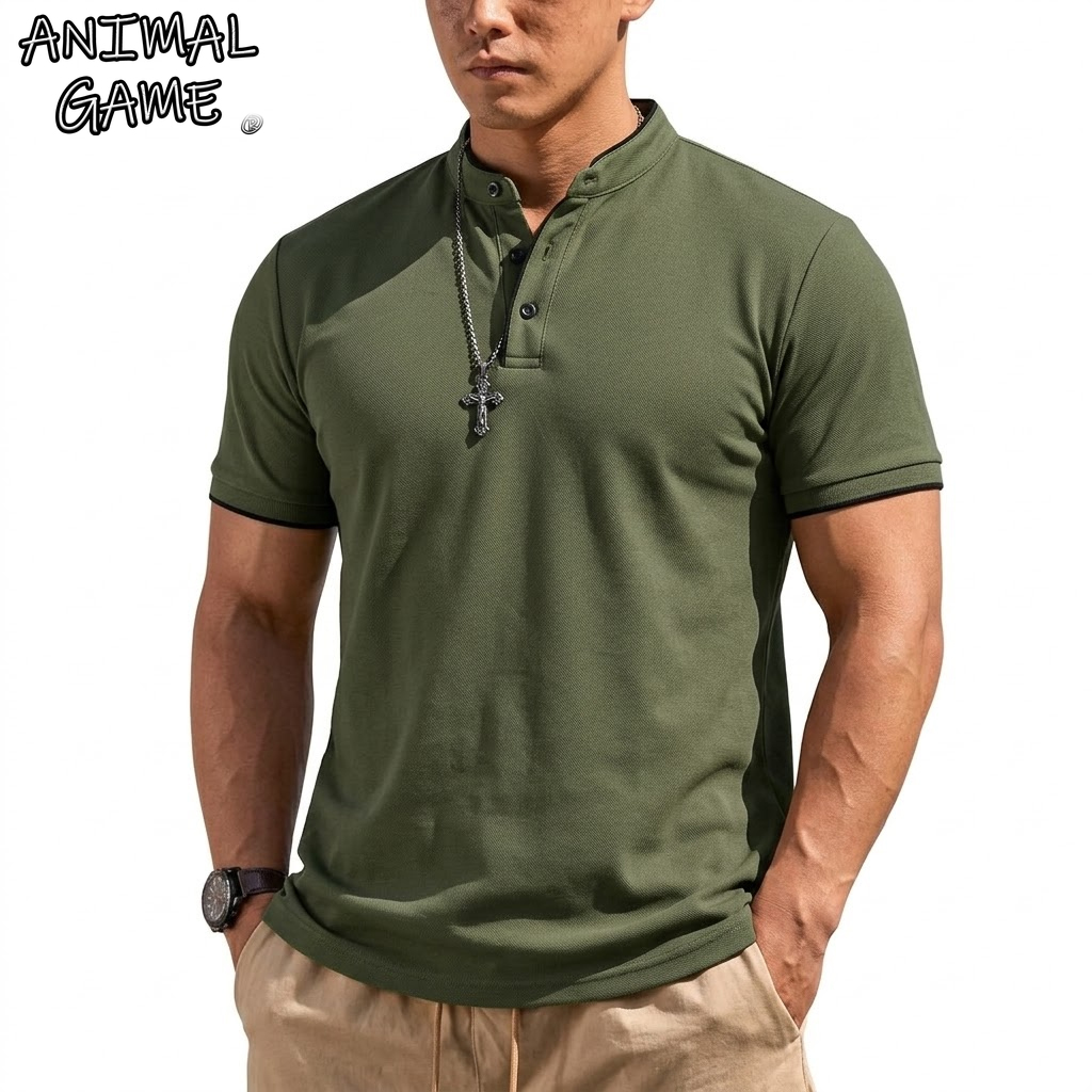 Men'S Fashion Trends 2025 - Letnia koszulka Henley z krótkim rękawem
