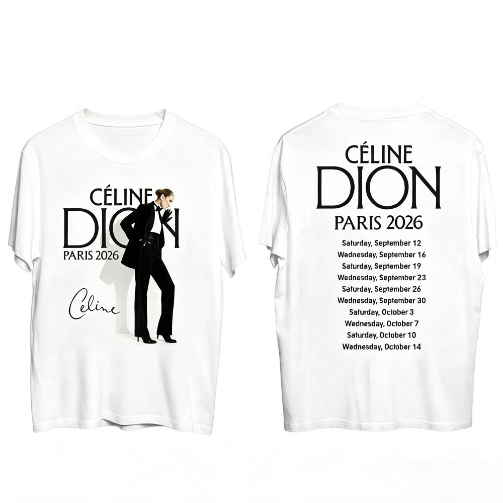 Paris Fashion Men - Koszulka Celine Dion Paris 2026 Tour