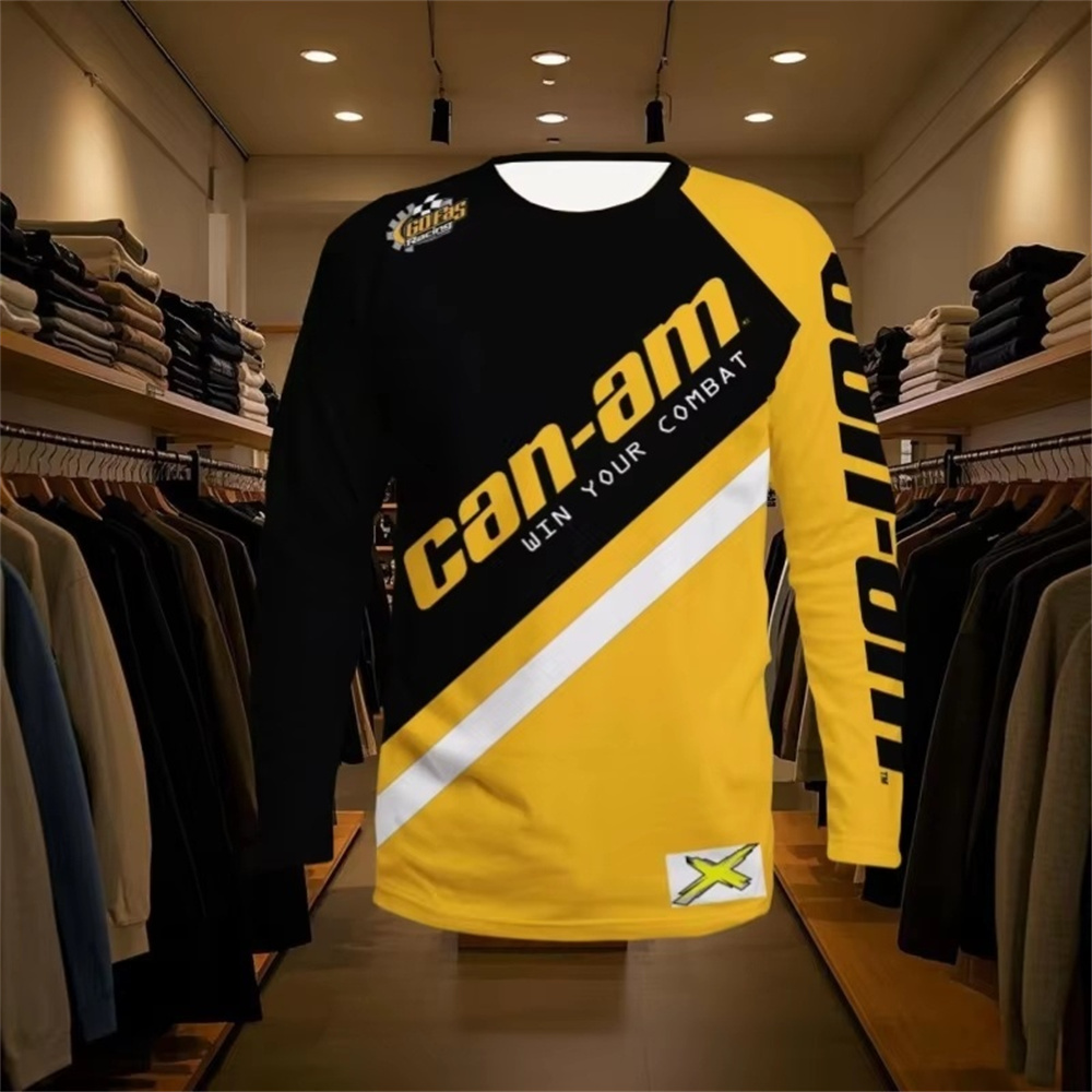 Men'S Fashion Usa - Koszulka z długim rękawem i okrągłym