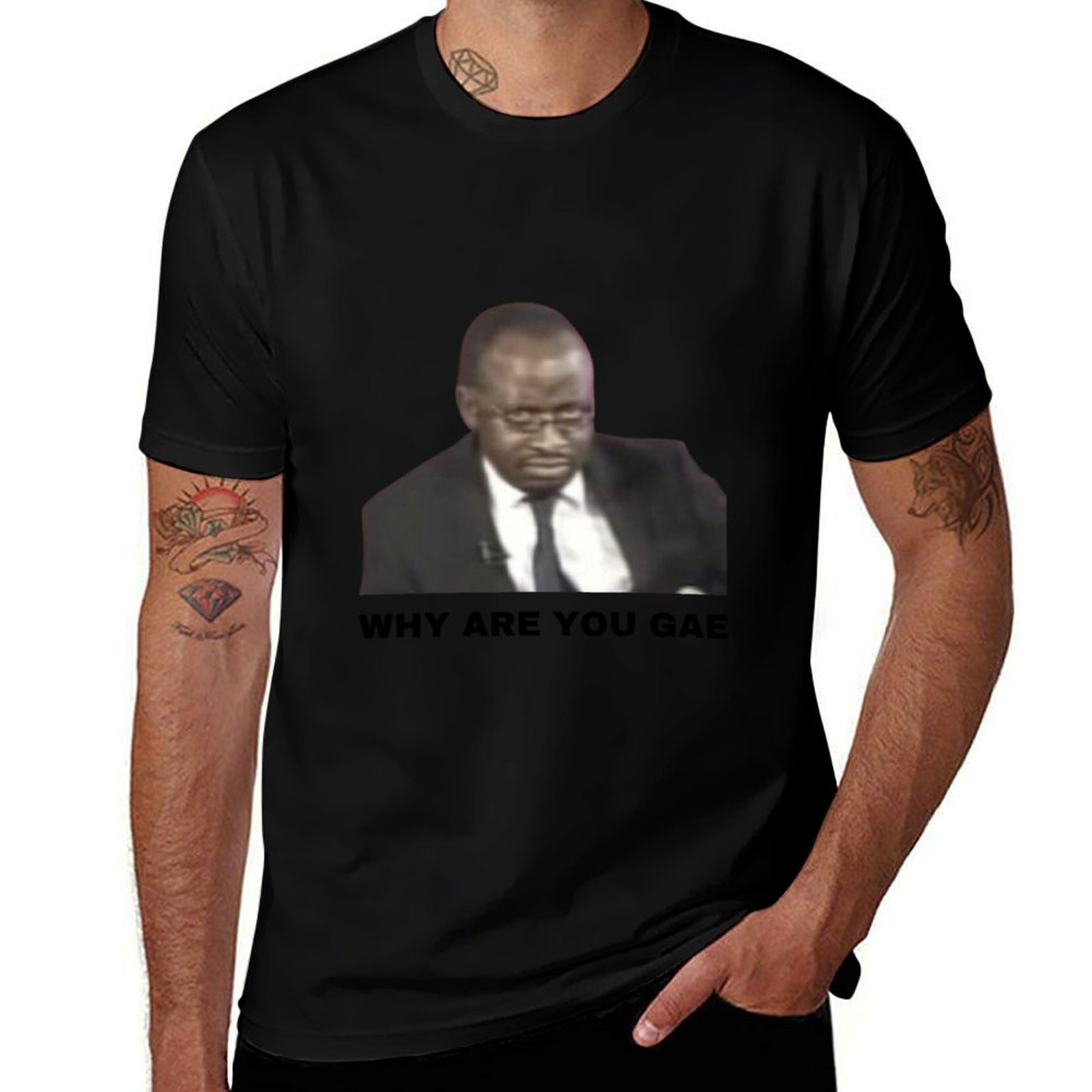 Men Fashion Uganda - Koszulka z memem Why Are You