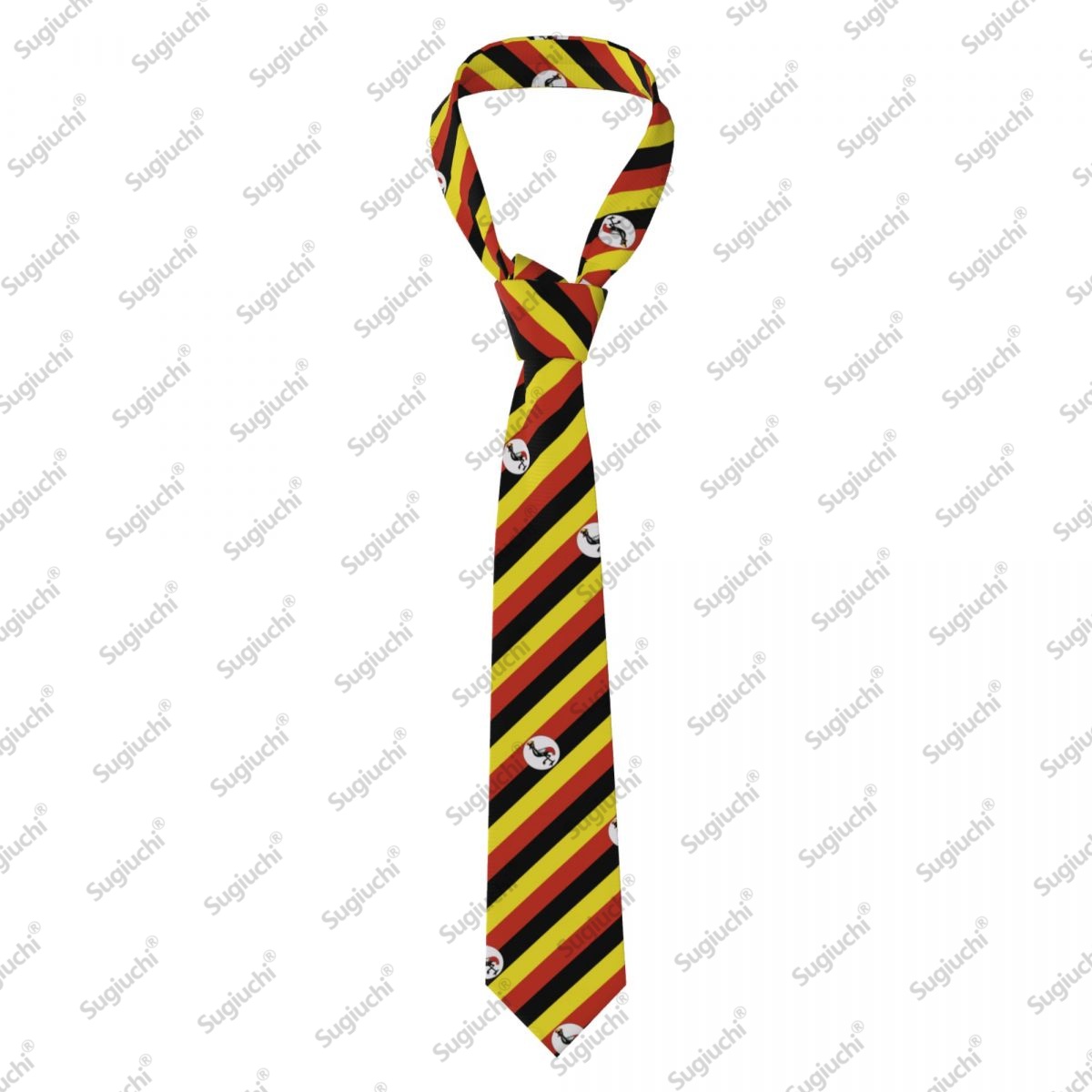 Men Fashion Uganda - Krawaty na wesele z flagą Ugandy