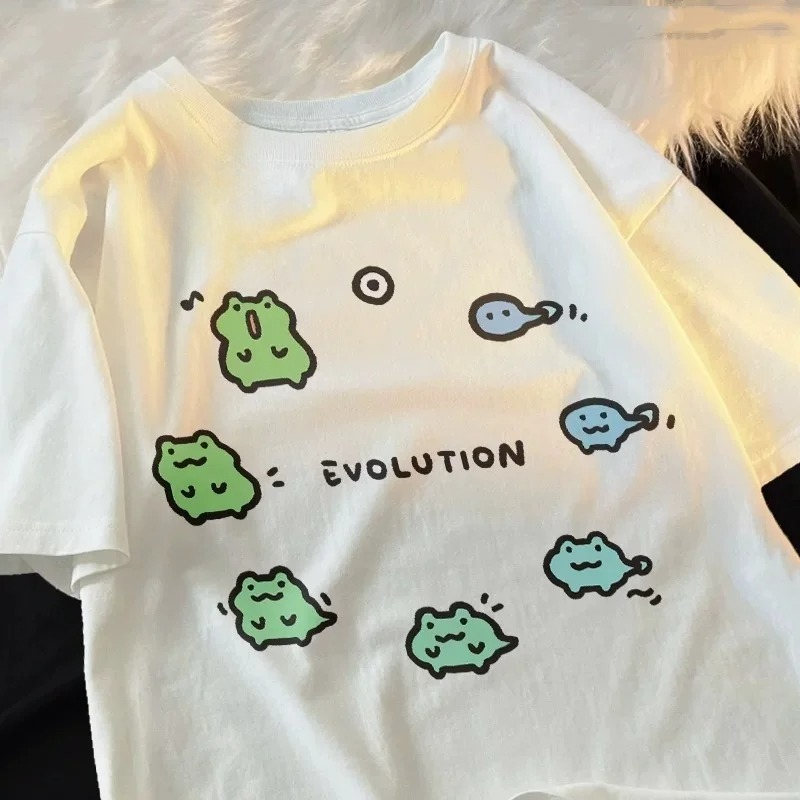 Men'S Fashion Evolution - 2026 Nowa Koszulka Damska z Nadrukiem
