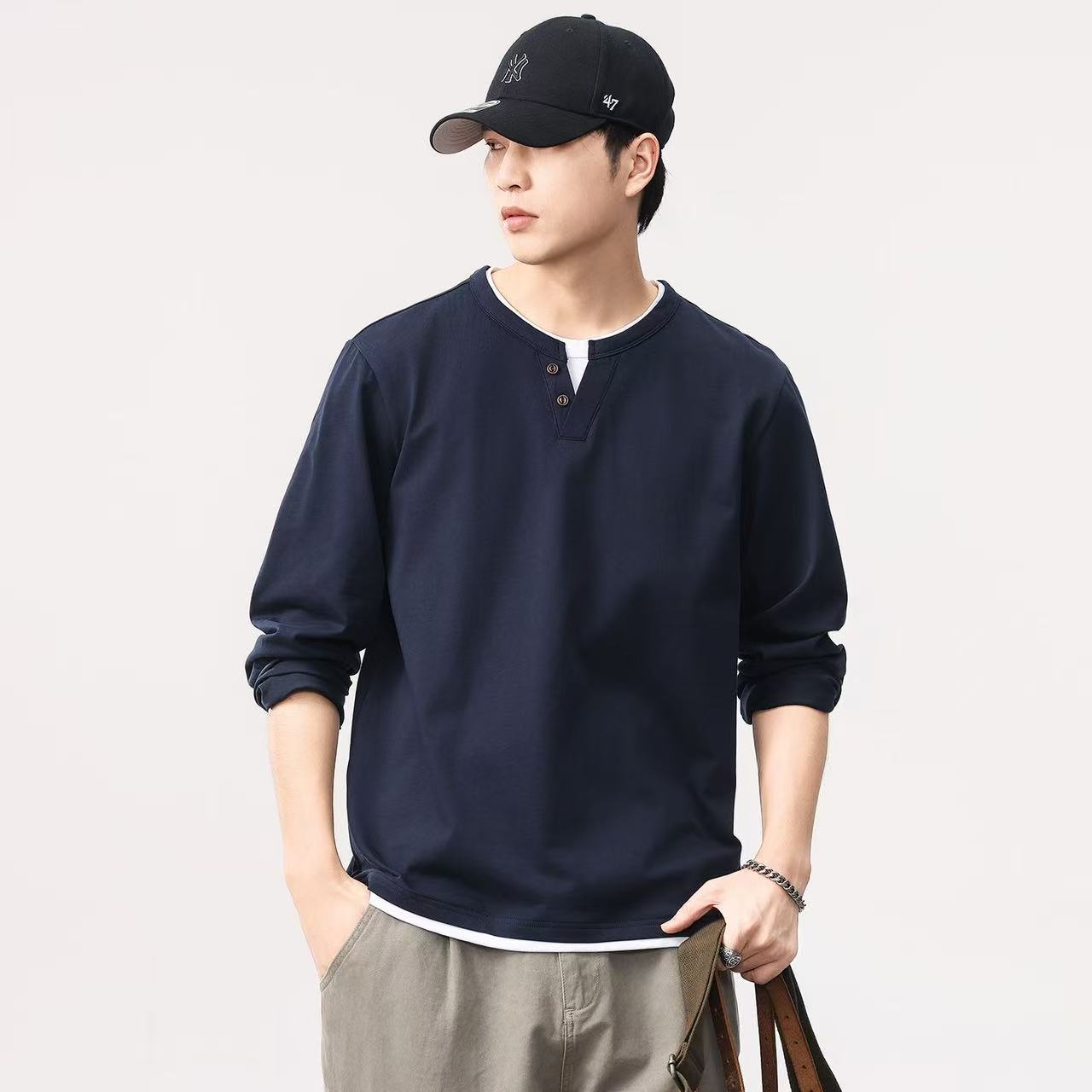 Men'S Fashion Usa - Nowa męska koszula z długim rękawem