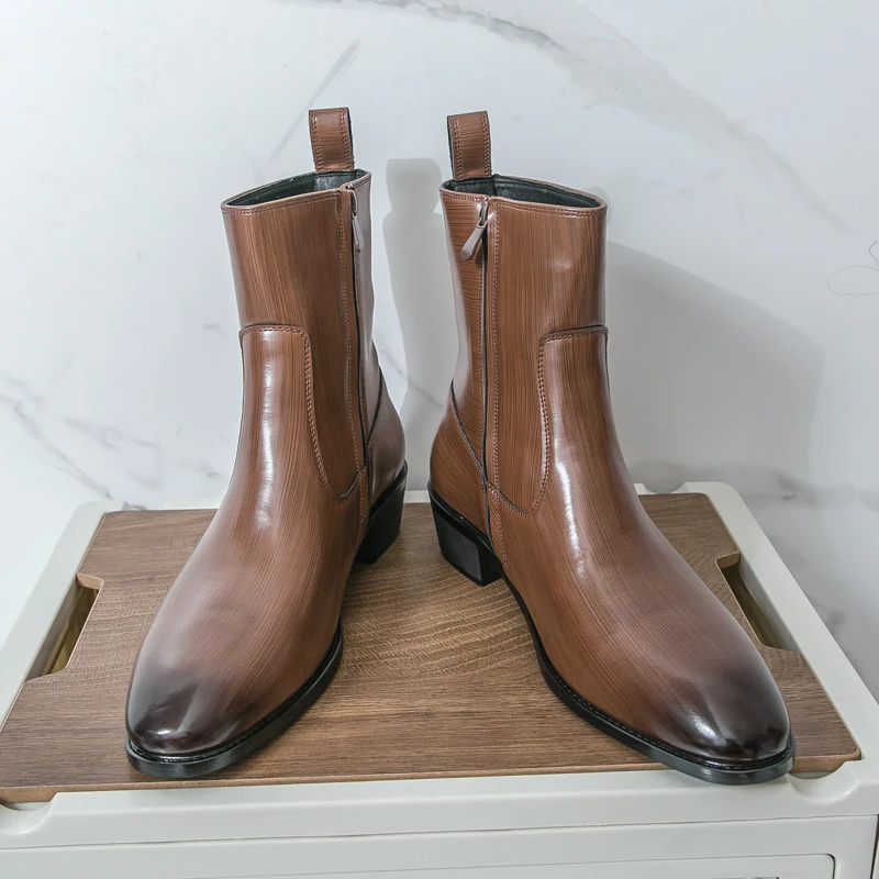 Klasyczne wygodne botki Botas  – Fashion Men'S Boots recenzja i cena