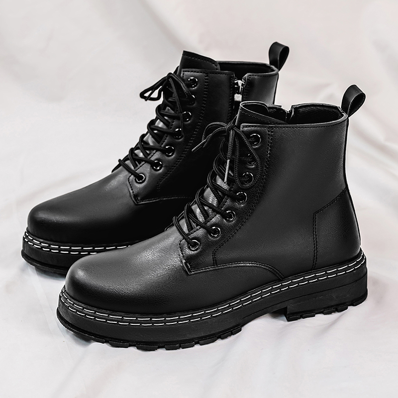 Męskie czarne lakierowane buty – Fashion Men'S Boots recenzja i cena