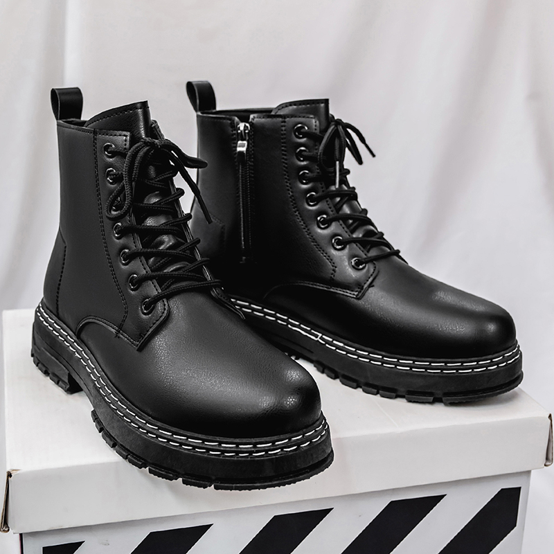 Męskie czarne lakierowane buty – Fashion Men'S Boots recenzja i cena