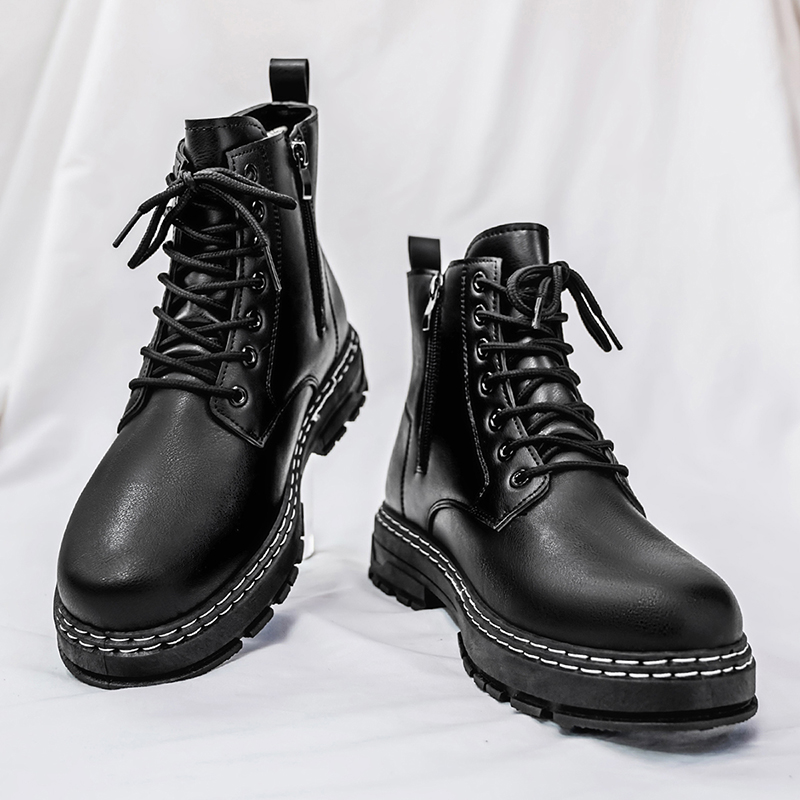 Męskie czarne lakierowane buty – Fashion Men'S Boots recenzja i cena