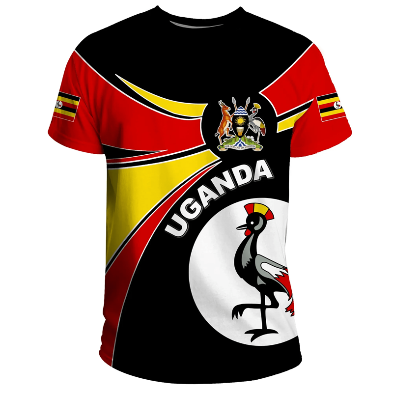 Moda 3D Nadruk Uganda T Shirt  – Men Fashion Uganda recenzja i cena