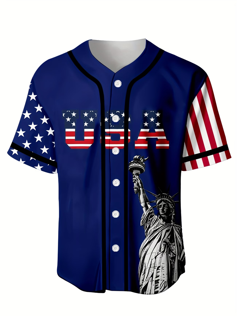 Koszulka baseballowa USA 250 K – Mens Fashion Baseball Jersey recenzja i cena