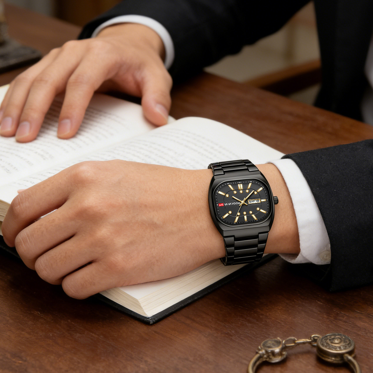 Kwadratowy, nowy, unikalny des – Mens Fashion Watch recenzja i cena