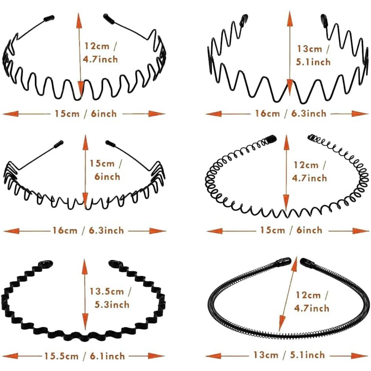6 sztuk modnych czarnych metal – Men Fashion Hair Style recenzja i cena