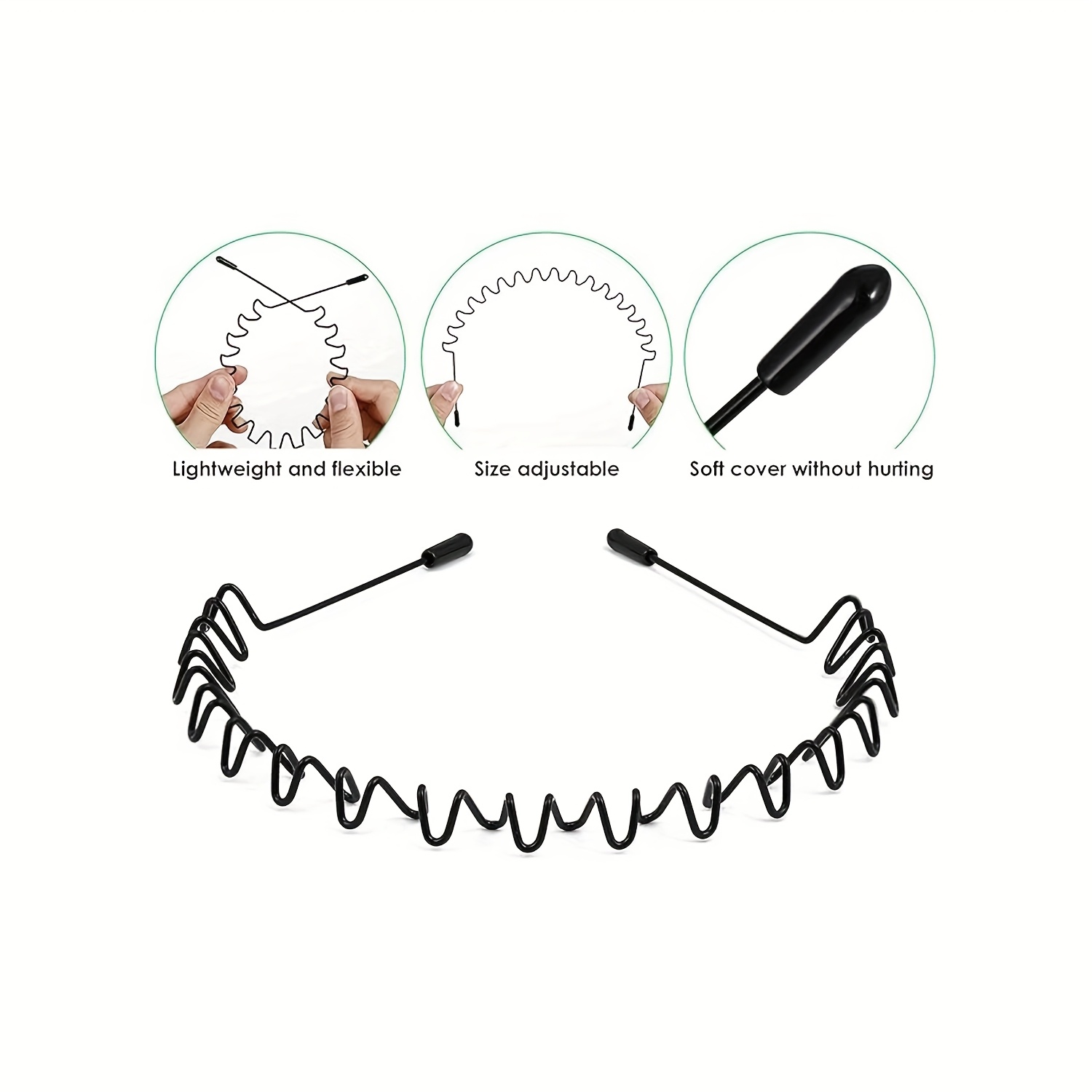 6 sztuk modnych czarnych metal – Men Fashion Hair Style recenzja i cena