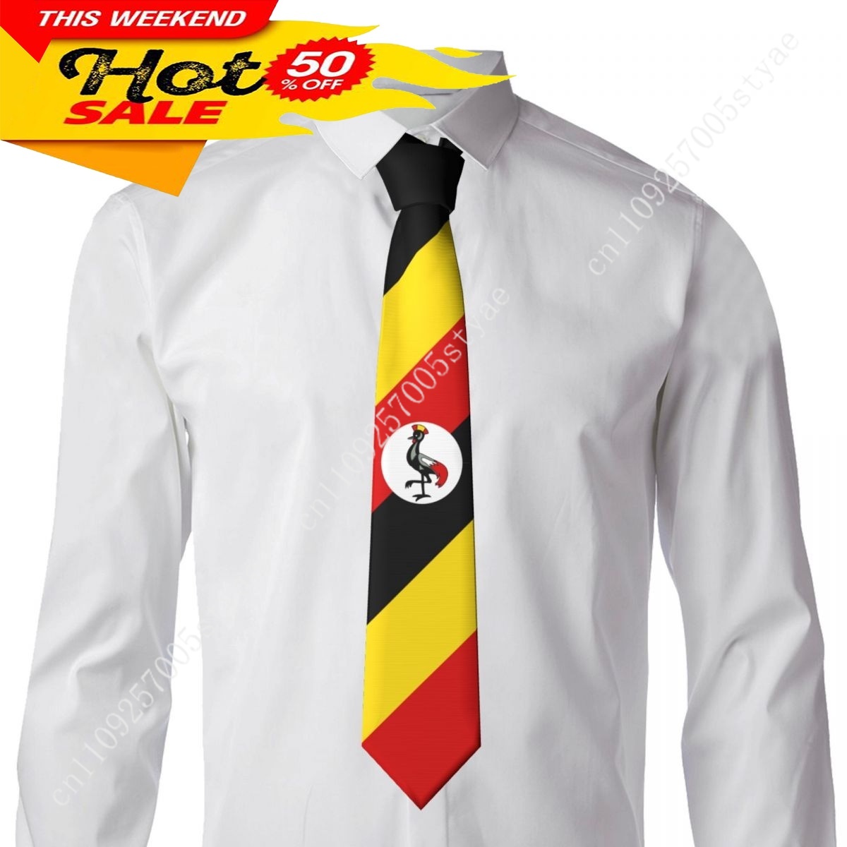 Krawat z flagą Ugandy, emblema – Men Fashion Uganda recenzja i cena