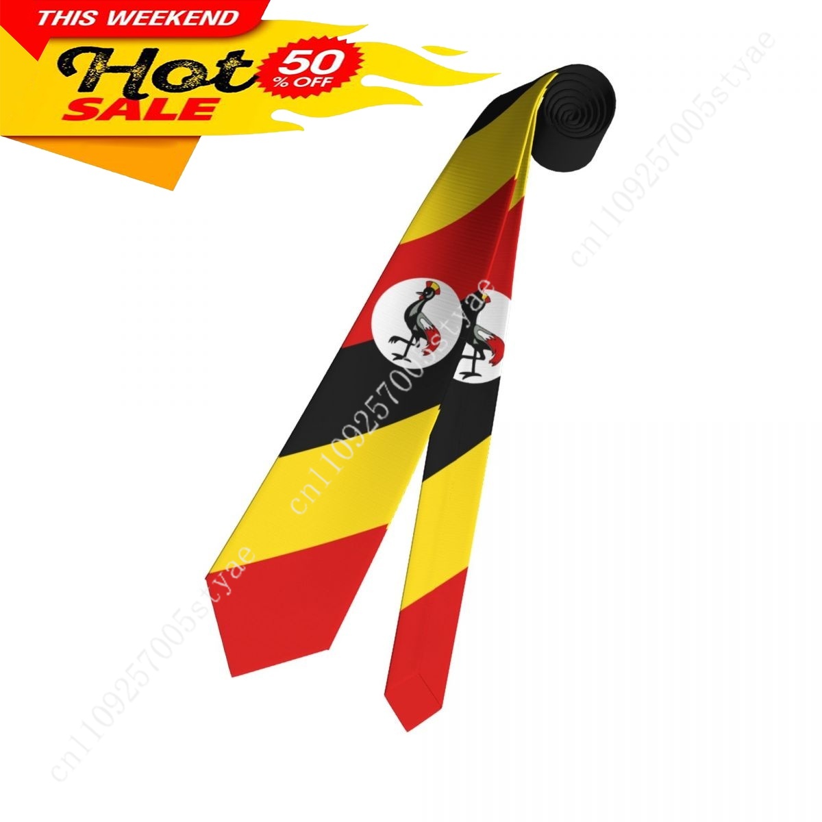Krawat z flagą Ugandy, emblema – Men Fashion Uganda recenzja i cena