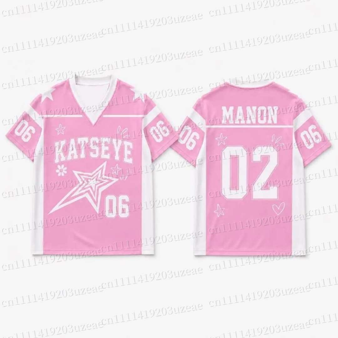 Koszulka KATSEYE z grafiką róż – Men'S Fashion Pink Shirt recenzja i cena