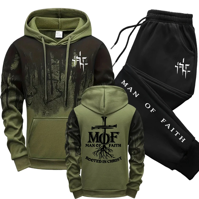 Męski dres Man of Faith: bluza – Men'S Winter Fashion recenzja i cena
