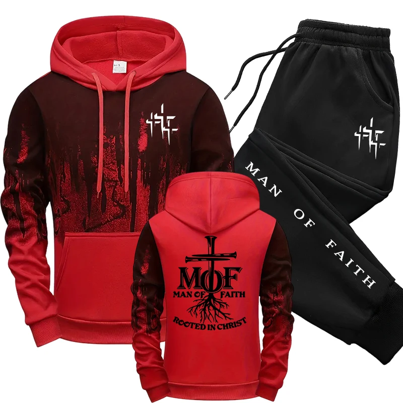 Męski dres Man of Faith: bluza – Men'S Winter Fashion recenzja i cena