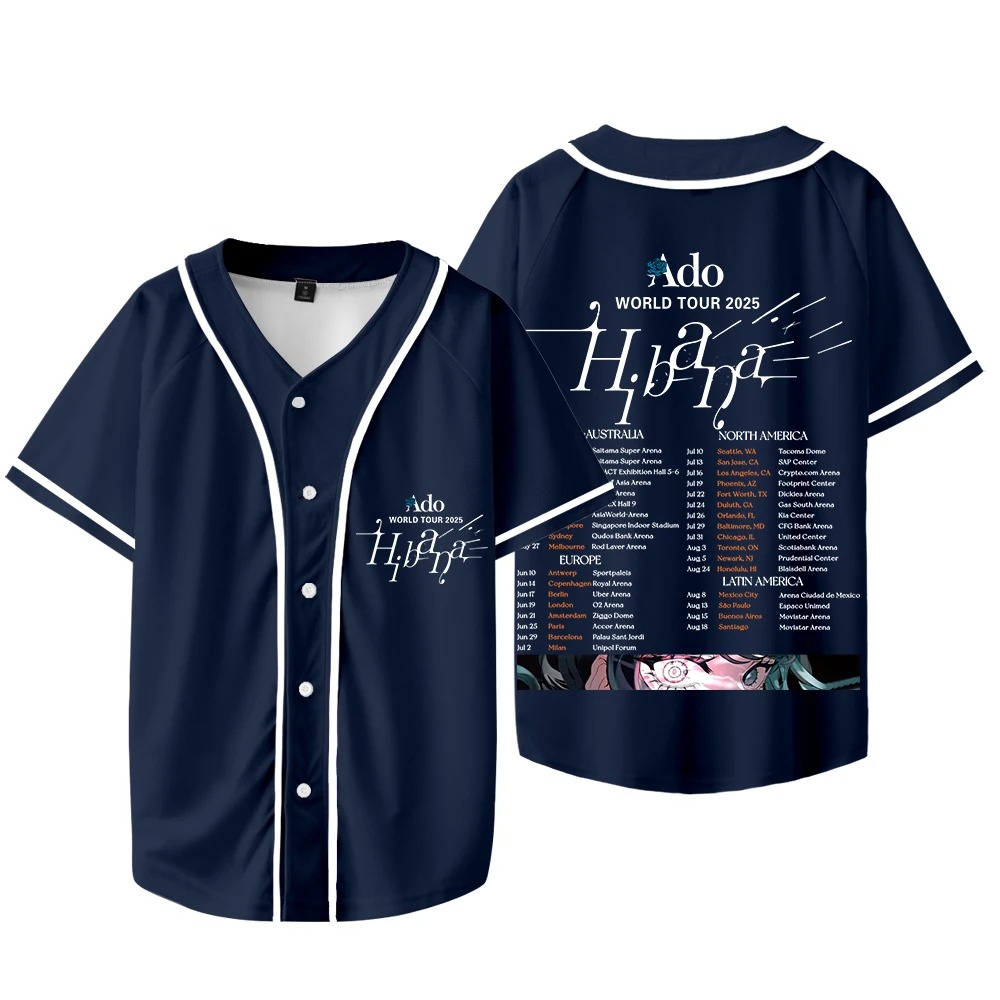 Koszulka Ado Hibana World Tour – Mens Fashion Baseball Jersey recenzja i cena
