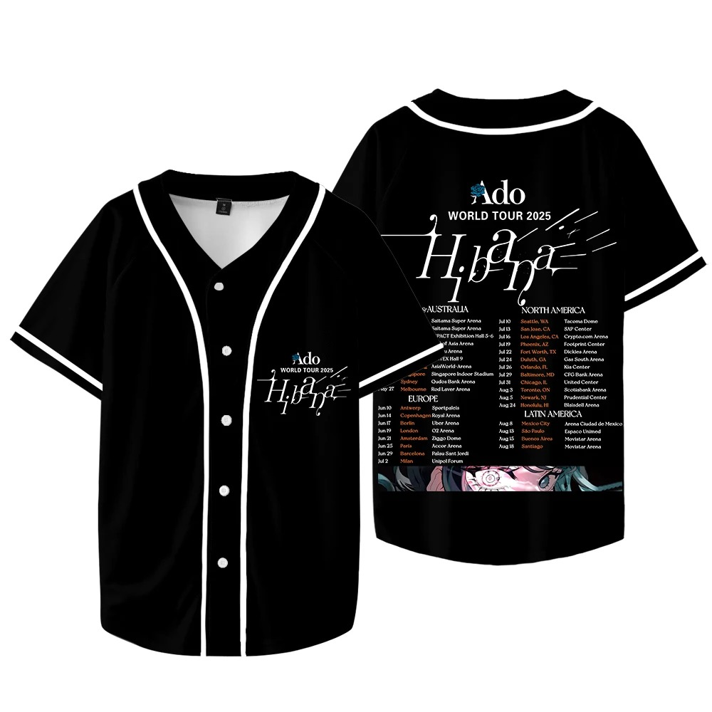 Koszulka Ado Hibana World Tour – Mens Fashion Baseball Jersey recenzja i cena