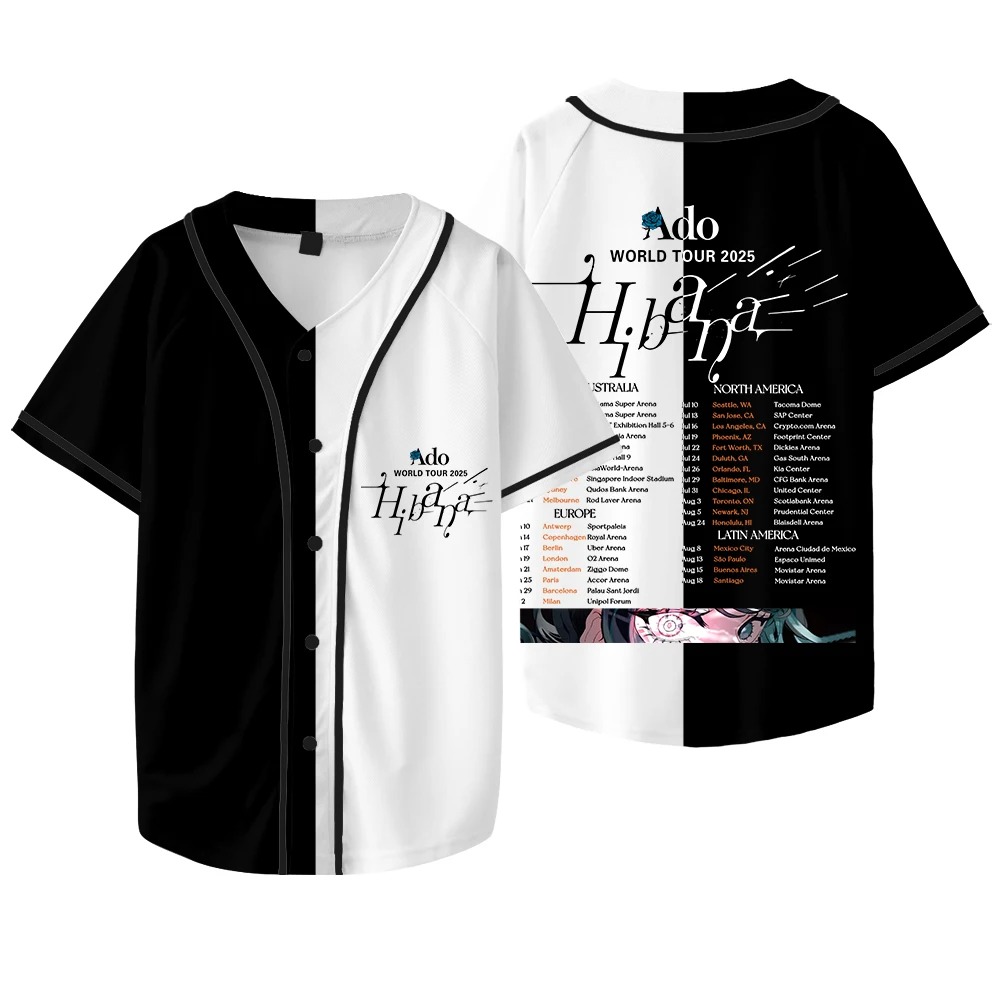 Koszulka Ado Hibana World Tour – Mens Fashion Baseball Jersey recenzja i cena