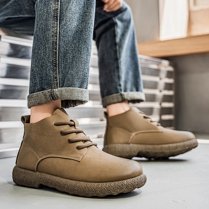 Męskie botki do kostki, brązow – Fashion Men'S Boots recenzja i cena