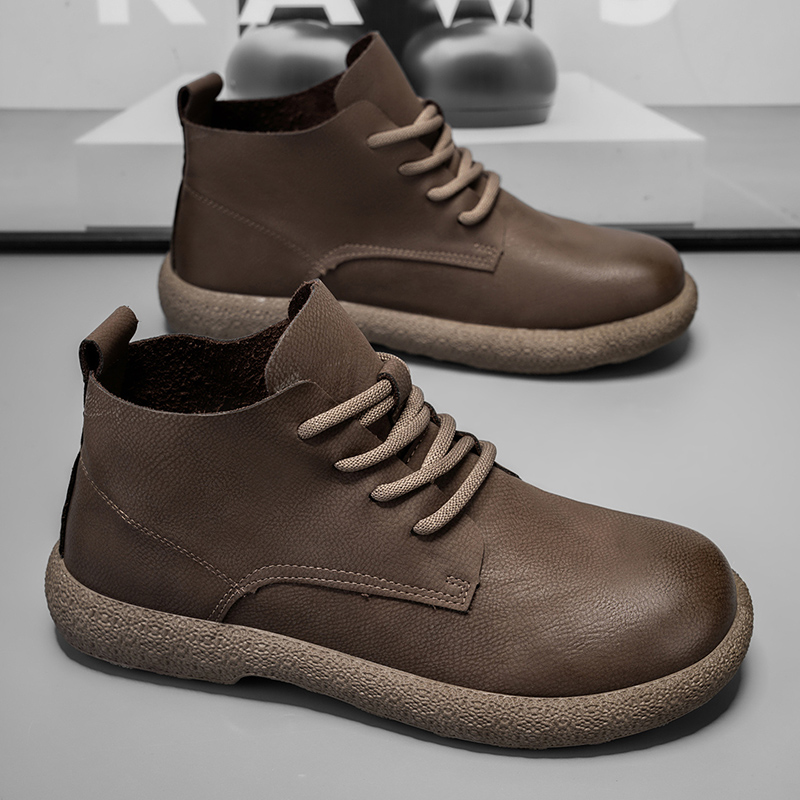 Męskie botki do kostki, brązow – Fashion Men'S Boots recenzja i cena