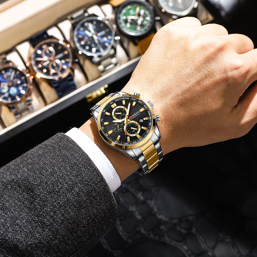 CURREN Casual Quartz Chrono Sp – Mens Fashion Watch recenzja i cena