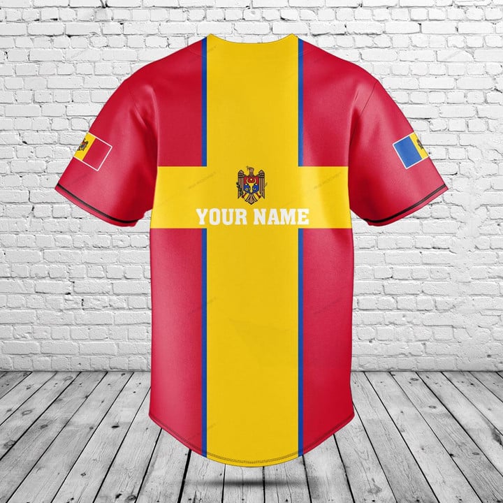 Koszulka z grafiką flagi Mołda – Mens Fashion Baseball Jersey recenzja i cena