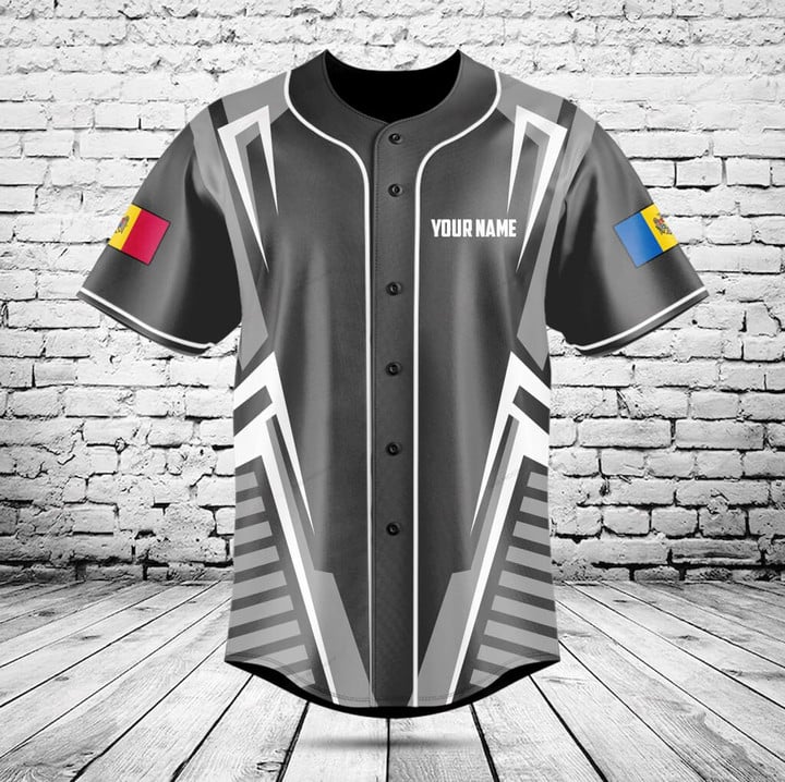 Koszulka z grafiką flagi Mołda – Mens Fashion Baseball Jersey recenzja i cena
