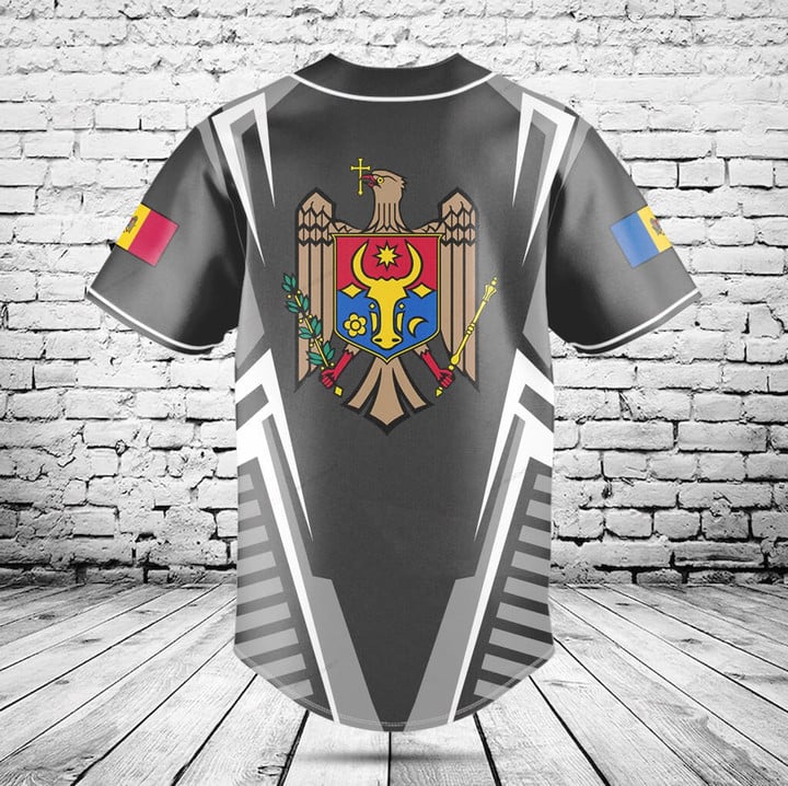 Koszulka z grafiką flagi Mołda – Mens Fashion Baseball Jersey recenzja i cena