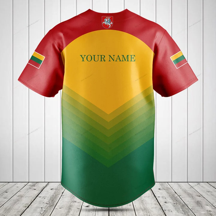 Koszulka z grafiką litewskiej  – Mens Fashion Baseball Jersey recenzja i cena