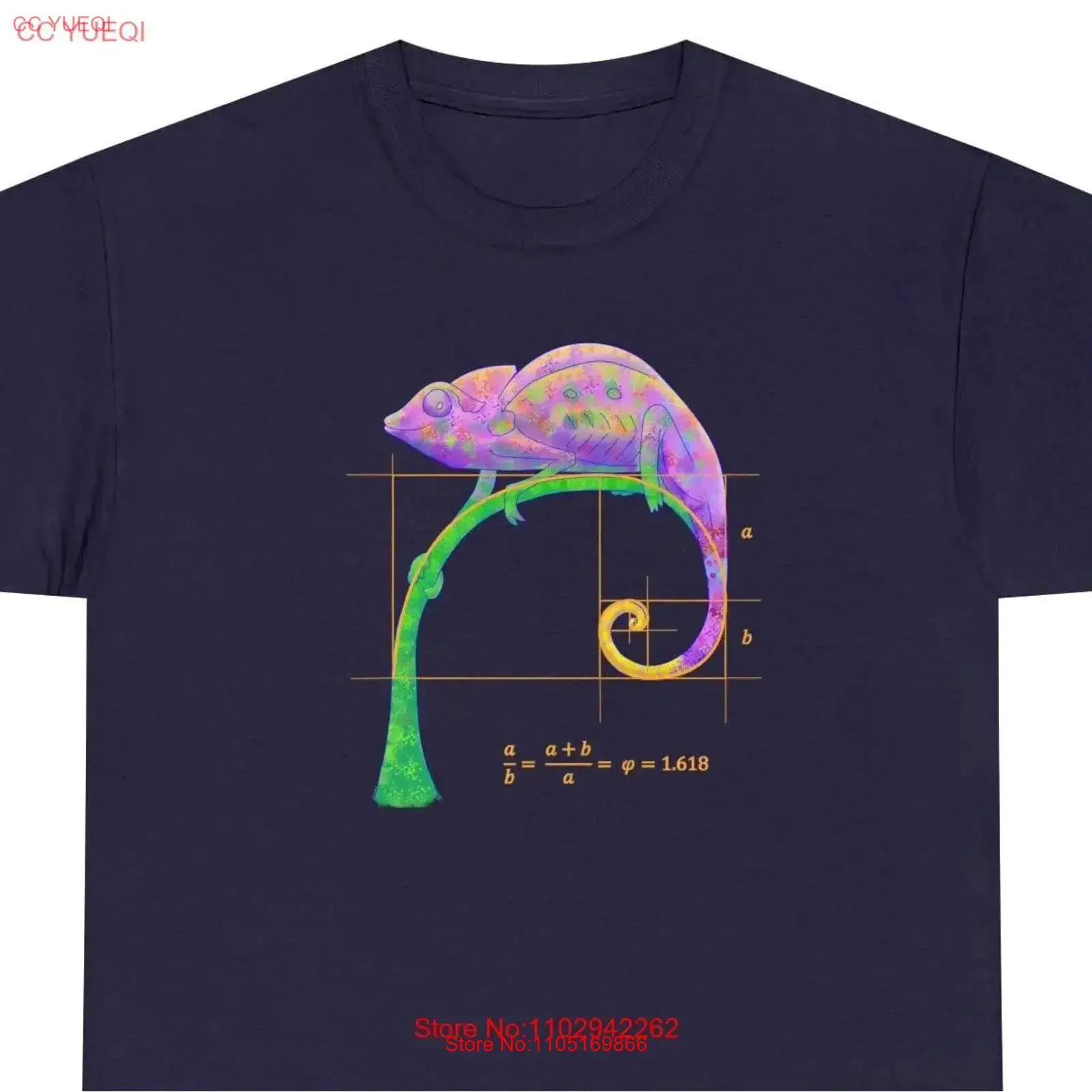 Koszulka Fibonacci Chameleon,  – Men'S Fashion Uk recenzja i cena