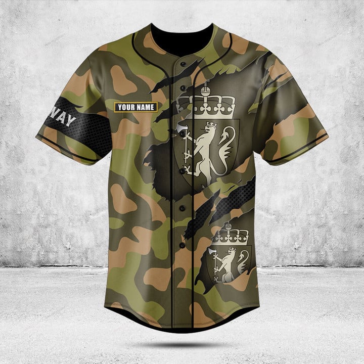 Koszulka z grafiką mapy Norweg – Mens Fashion Baseball Jersey recenzja i cena