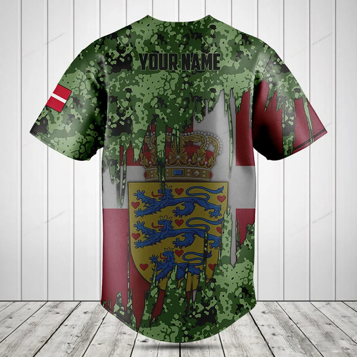 Koszulka z grafiką flagi Danii – Mens Fashion Baseball Jersey recenzja i cena